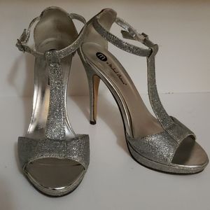 Silver Glitter Michael Antonio Stiletto Heels